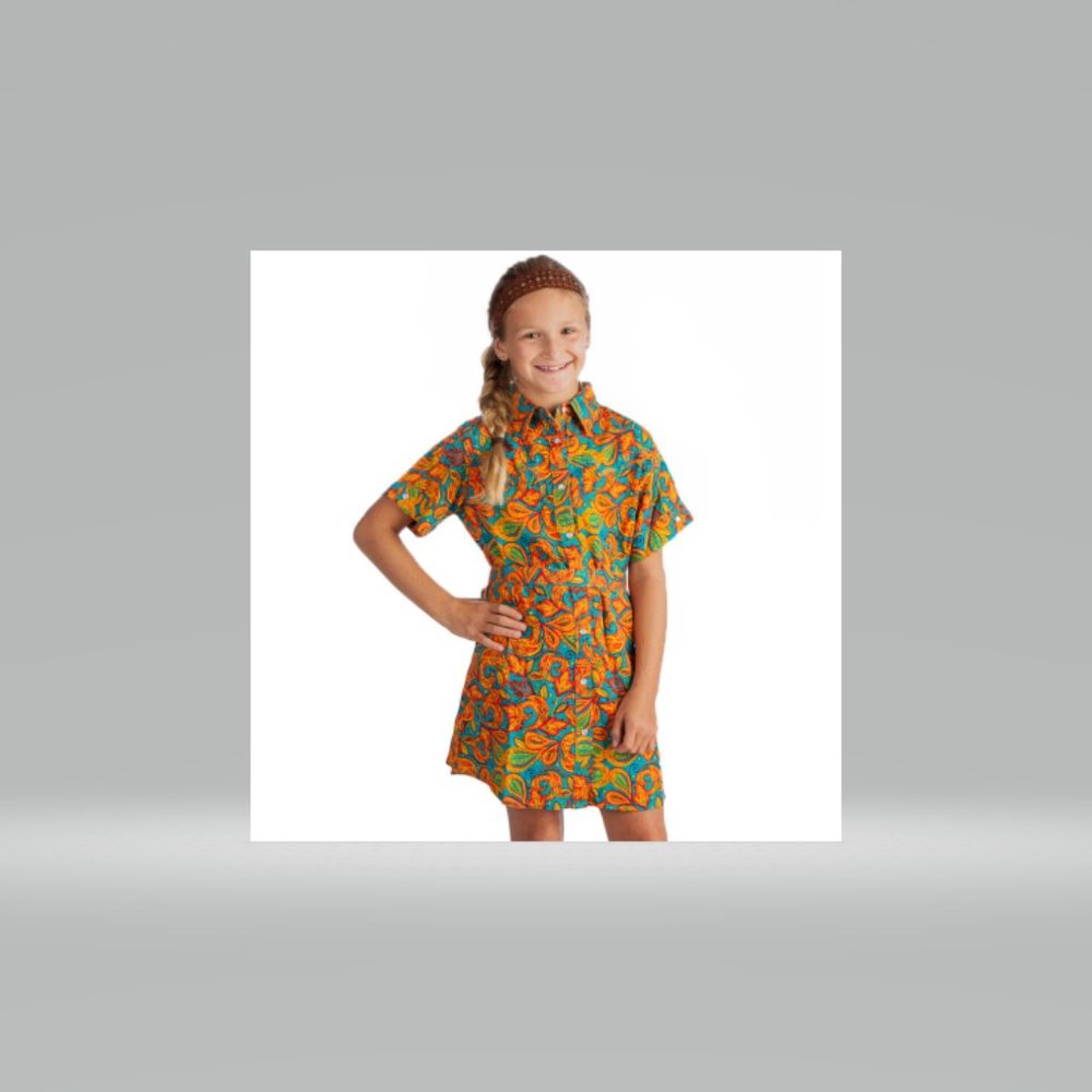 Wrangler GIRLS Multi Paisley Short Sleeve Dress